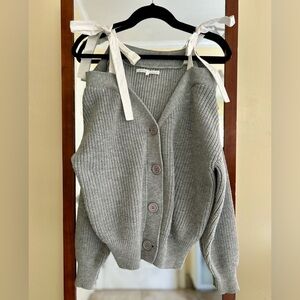 Gray Women's Cardigan Sweater